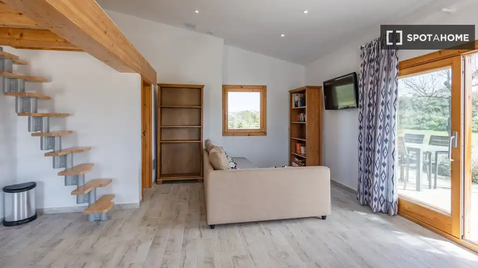 Sala de estar de Apartamento para compartir en Inca con Aire acondicionado, Terraza y Amueblado