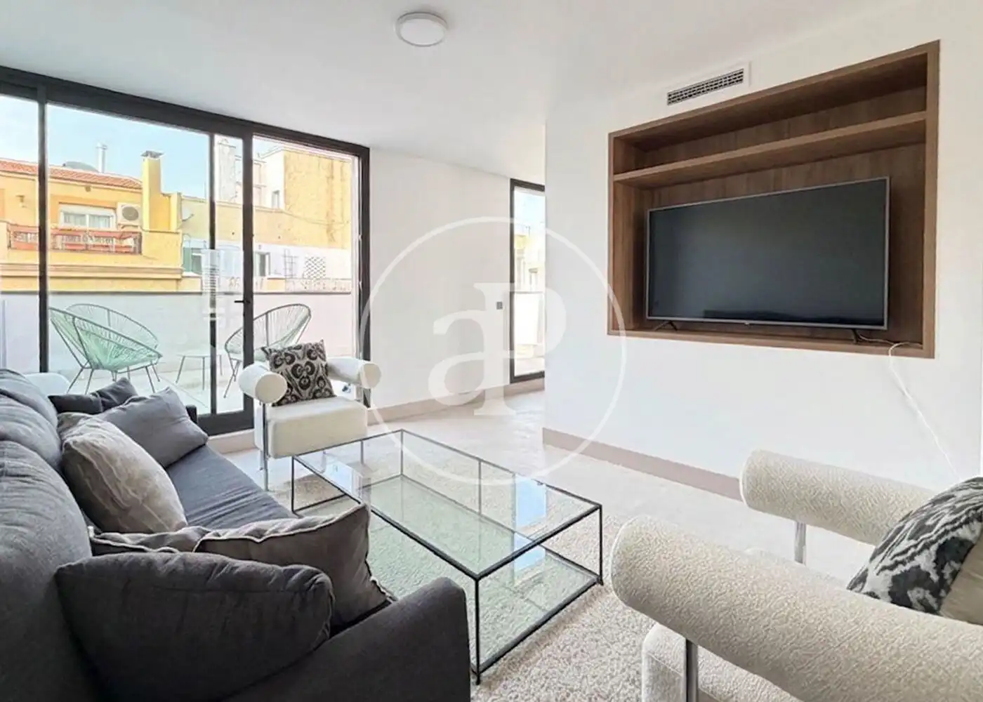 Sala de estar de Piso en venta en  Madrid Capital con Aire acondicionado, Calefacción y Terraza