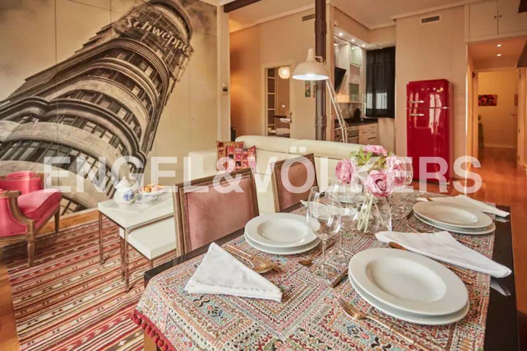 Dining room of Apartment to rent in  Madrid Capital  with Air Conditioner, Heating and Furnished