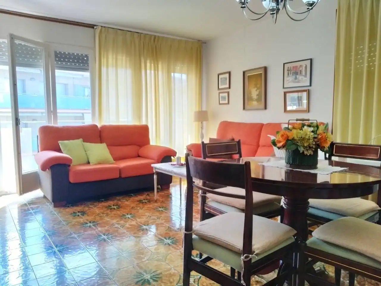 Sala de estar de Piso en venta en Blanes con Terraza