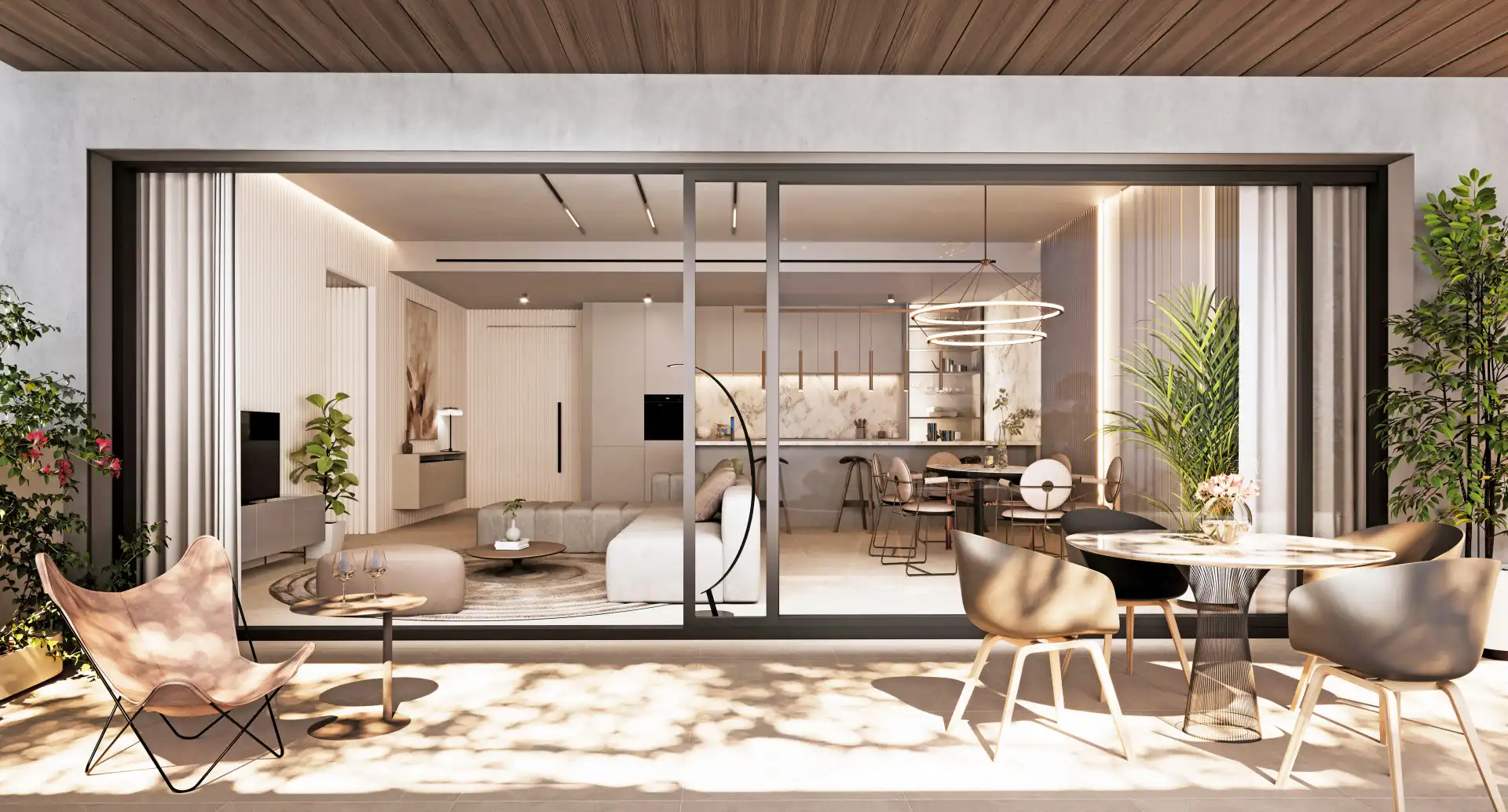 Living room of Apartments for sale in Marbella  with Air Conditioner, Terrace and Swimming Pool