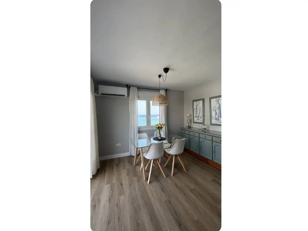 Dining room of Flat for rent in Roquetas de Mar  with Air Conditioner, Terrace and Furnished
