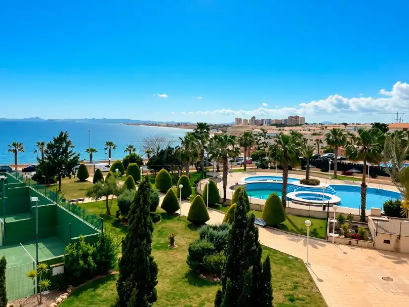 Garten von Wohnungen zur Miete in Orihuela mit Klimaanlage, Terrasse und Schwimmbad