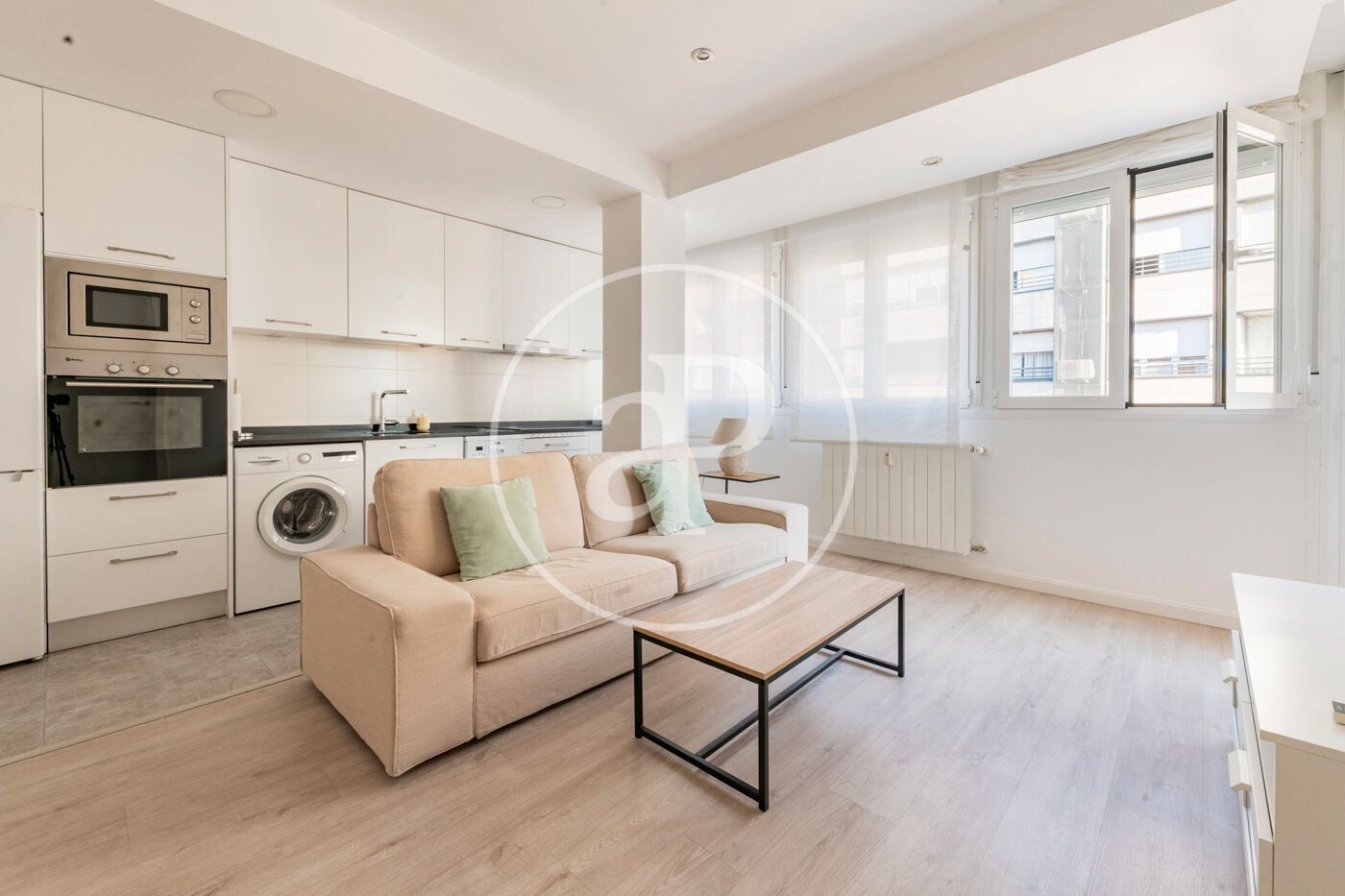 Living room of Flat to rent in  Madrid Capital  with Air Conditioner, Heating and Terrace