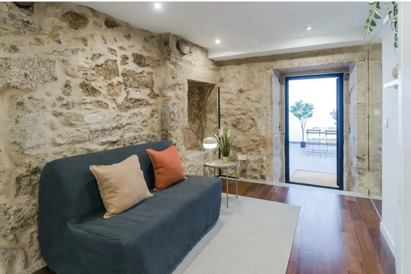 Sala d'estar de Apartament de lloguer en A Coruña Capital  amb Aire condicionat, Calefacció i Parquet
