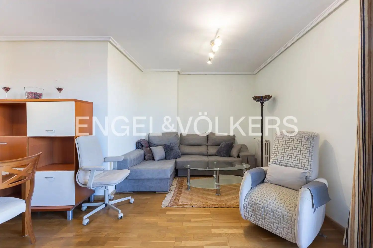 Wohnzimmer von Dachboden zur Miete in Valencia mit Klimaanlage, Heizung und Parkett