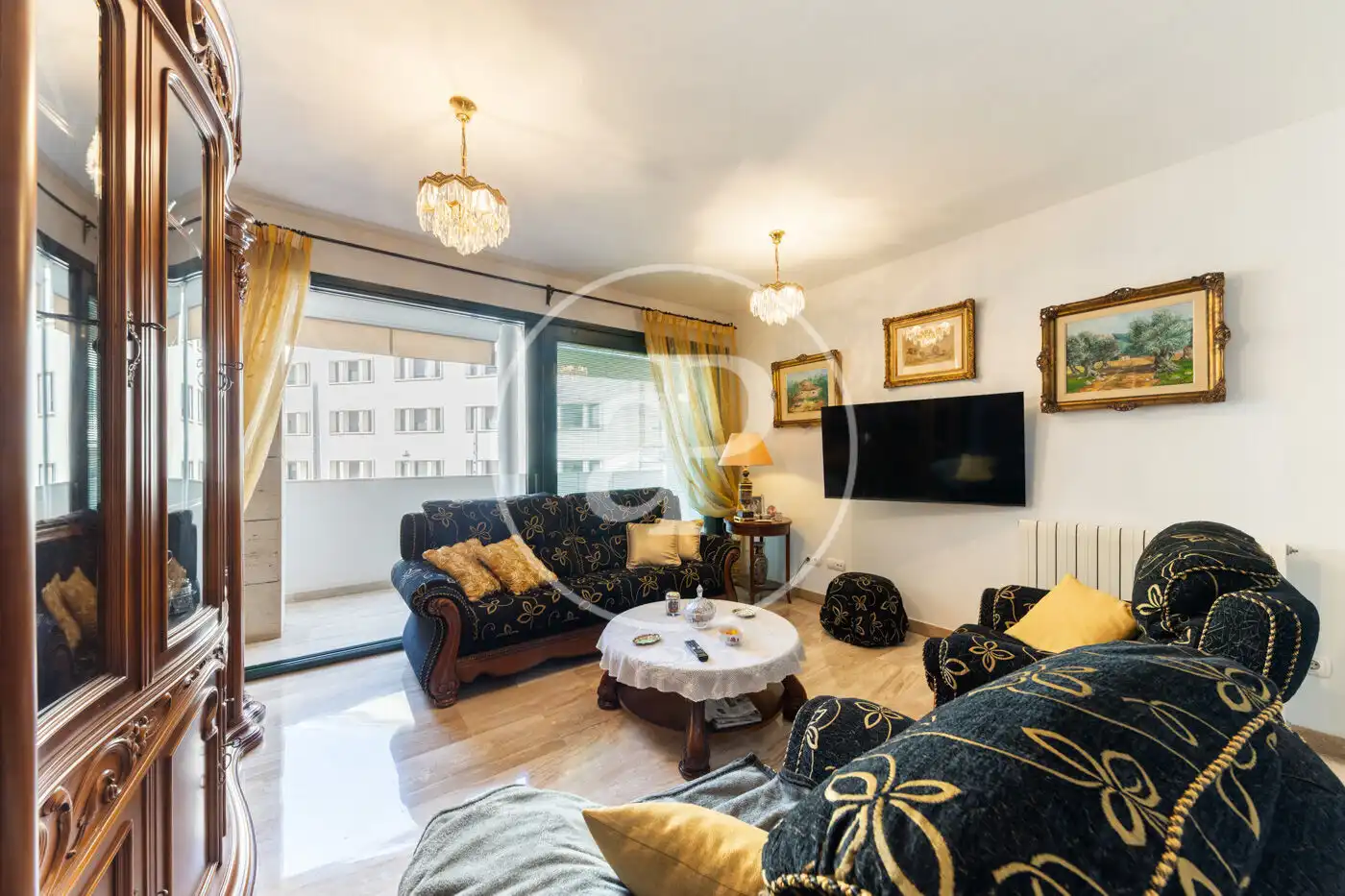 Wohnzimmer von Wohnung zum Verkauf in  Palma de Mallorca mit Klimaanlage, Heizung und Privatgarten