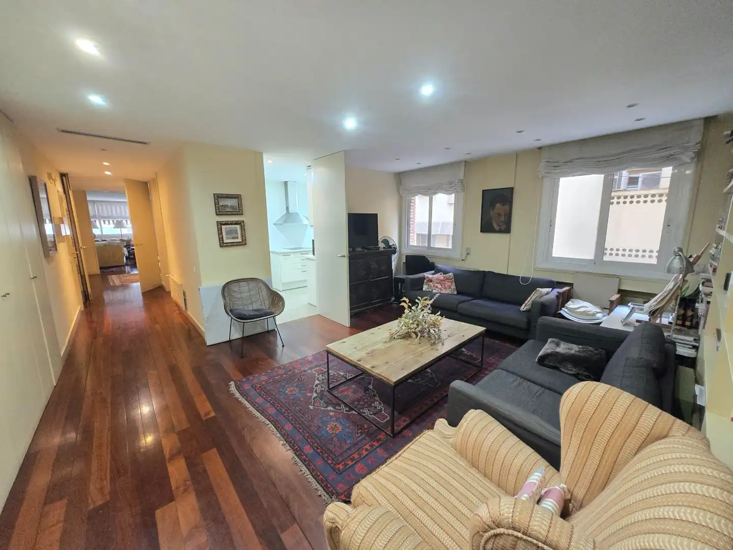 Sala de estar de Piso en venta en Barcelona con Aire acondicionado, Calefacción y Parquet