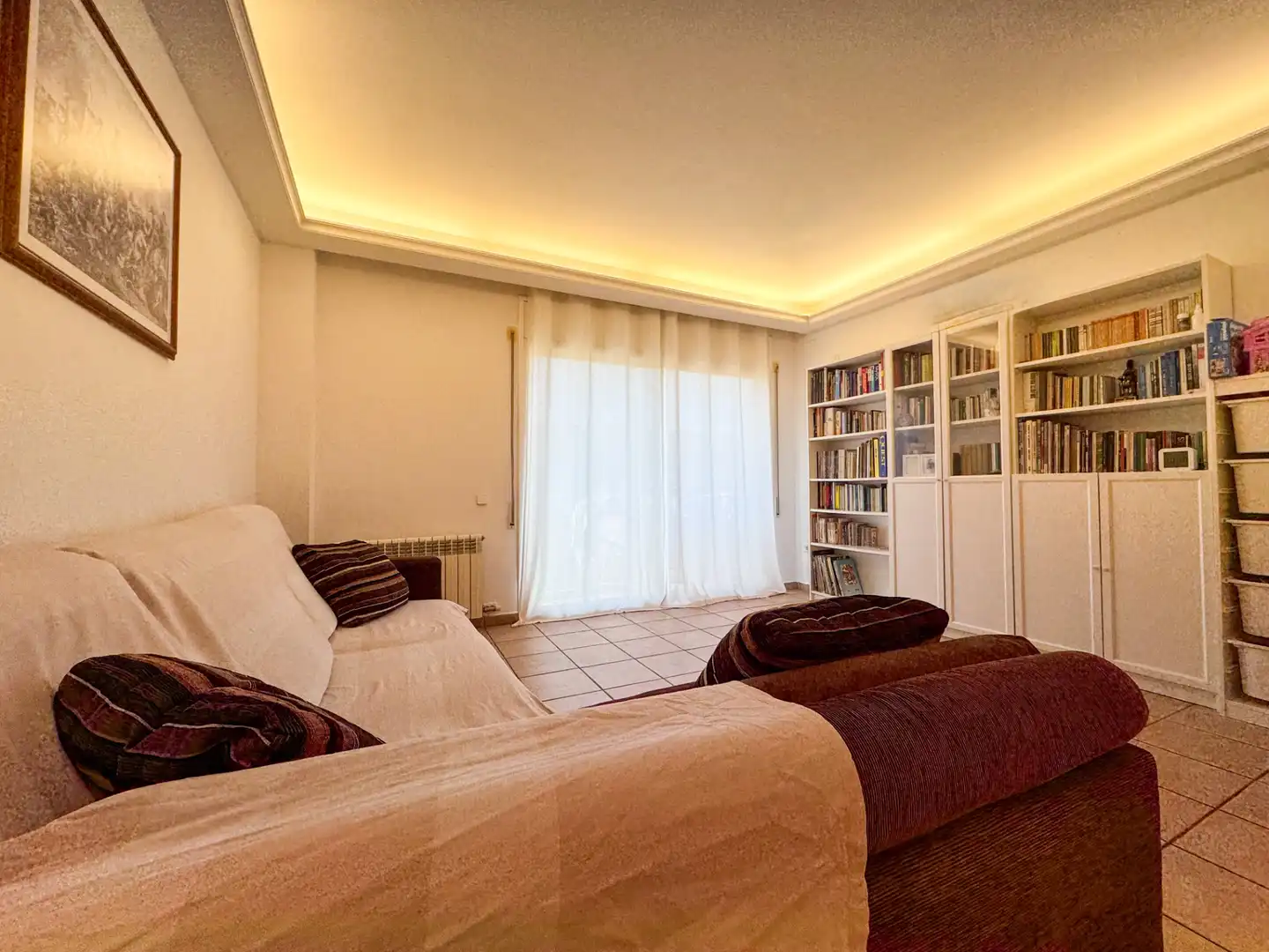 Wohnzimmer von Dachboden zum Verkauf in Sentmenat mit Klimaanlage, Heizung und Balkon