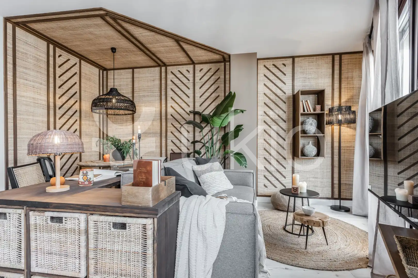 Sala de estar de Apartamento de alquiler en Madrid con Aire acondicionado, Calefacción y Terraza