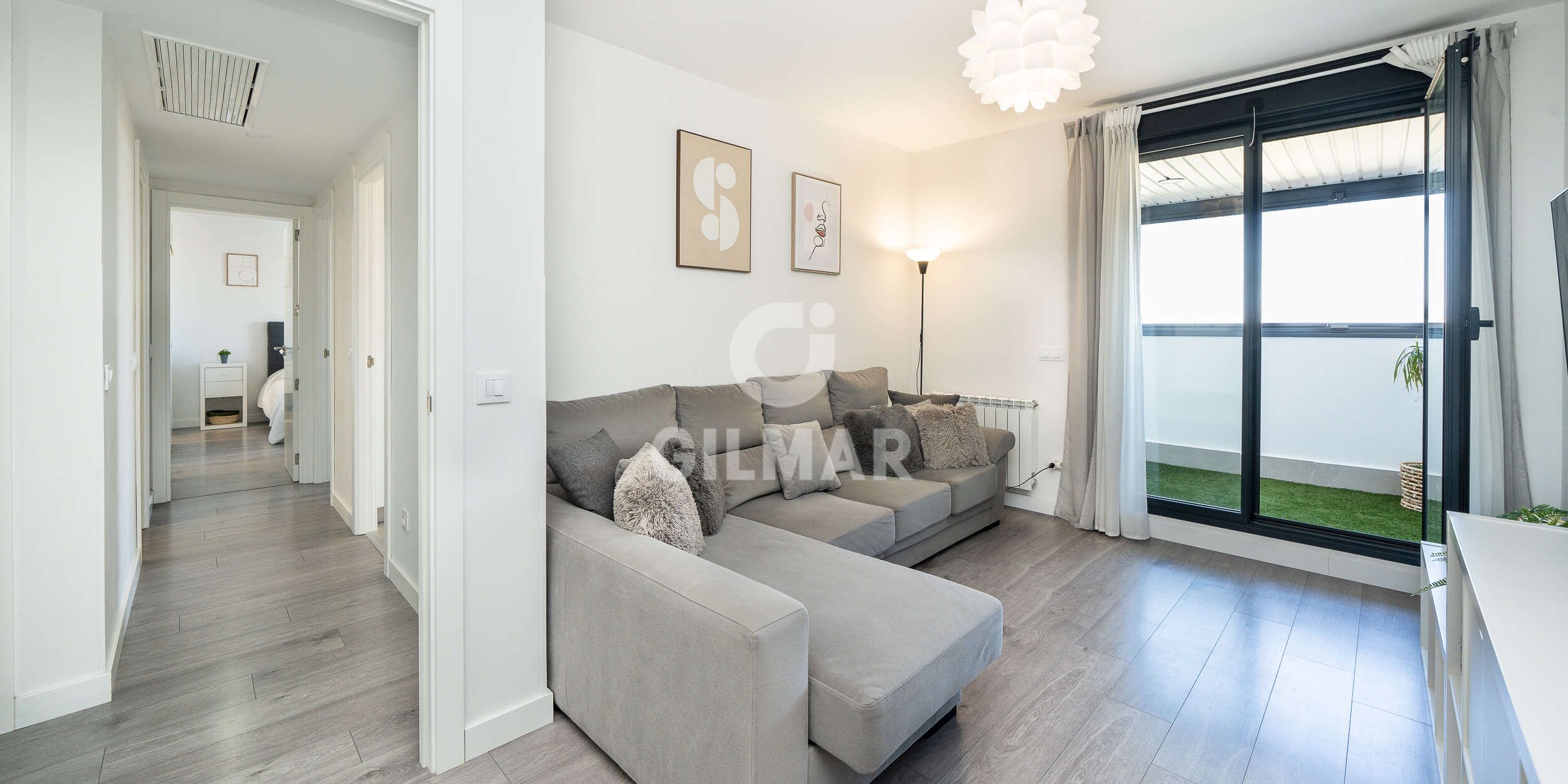 Wohnzimmer von Wohnung zum Verkauf in  Madrid Capital mit Heizung, Privatgarten und Abstellraum