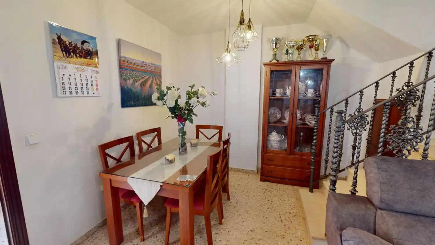 Dining room of Houses for sale in Alcalá de Guadaira  with Air Conditioner and Balcony