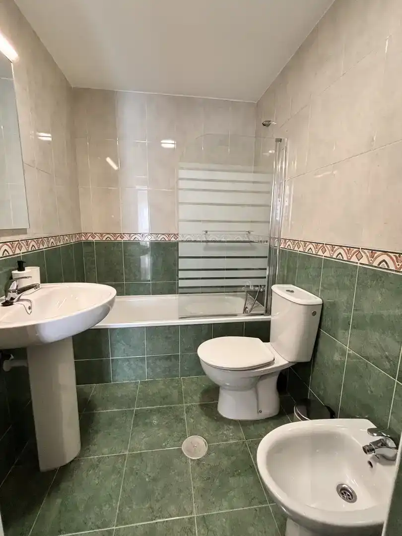 Badezimmer von Wohnung zur Miete in Parres mit Parkett, Möbliert und Balkon