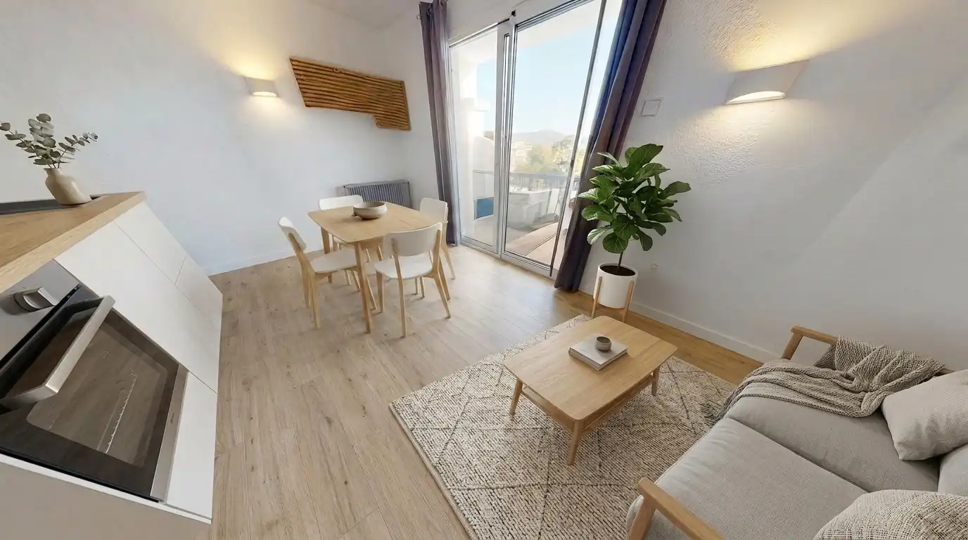 Sala de estar de Dúplex en venta en Sant Josep de sa Talaia con Aire acondicionado, Terraza y Piscina