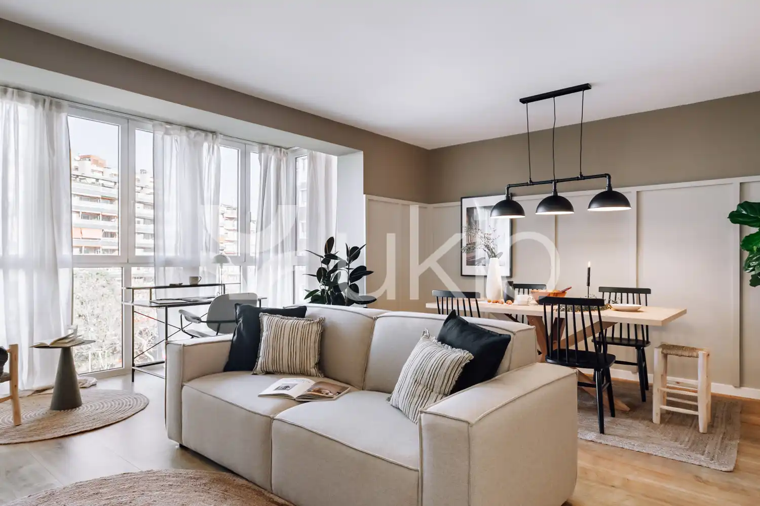 Living room of Apartments for rent in Barcelona  with Air Conditioner, Heating and Furnished