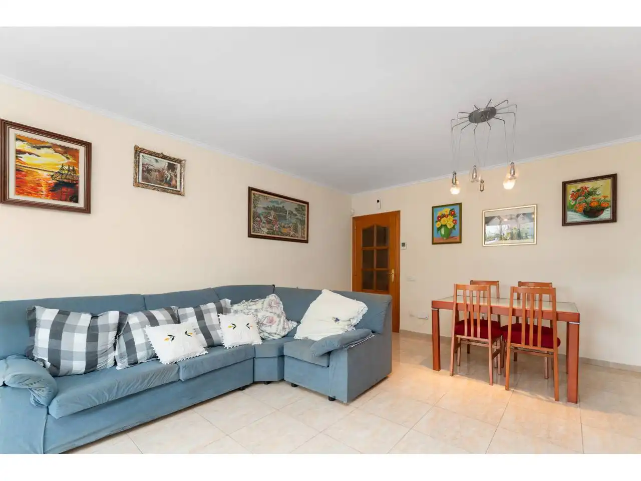Sala de estar de Piso en venta en Cunit con Aire acondicionado, Calefacción y Jardín privado