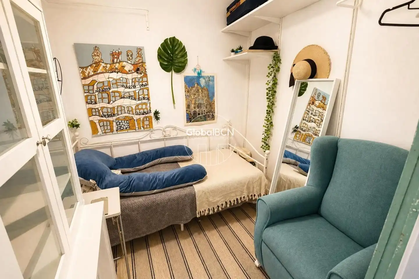 Sala de estar de Piso en venta en Barcelona con Aire acondicionado, Amueblado y Balcón
