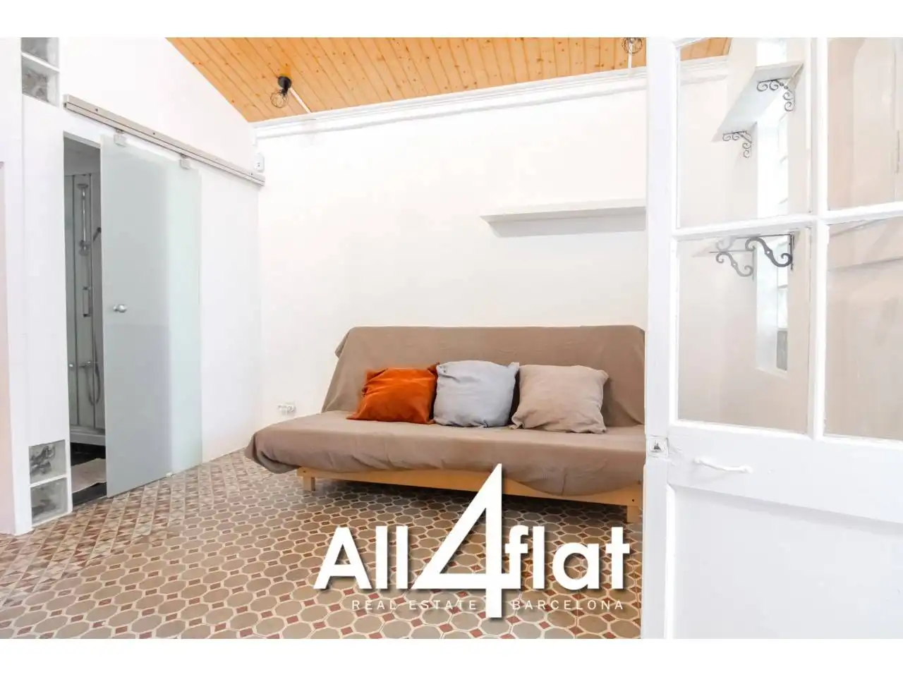 Terrasse von Wohnung zur Miete in L'Hospitalet de Llobregat mit Klimaanlage, Privatgarten und Möbliert