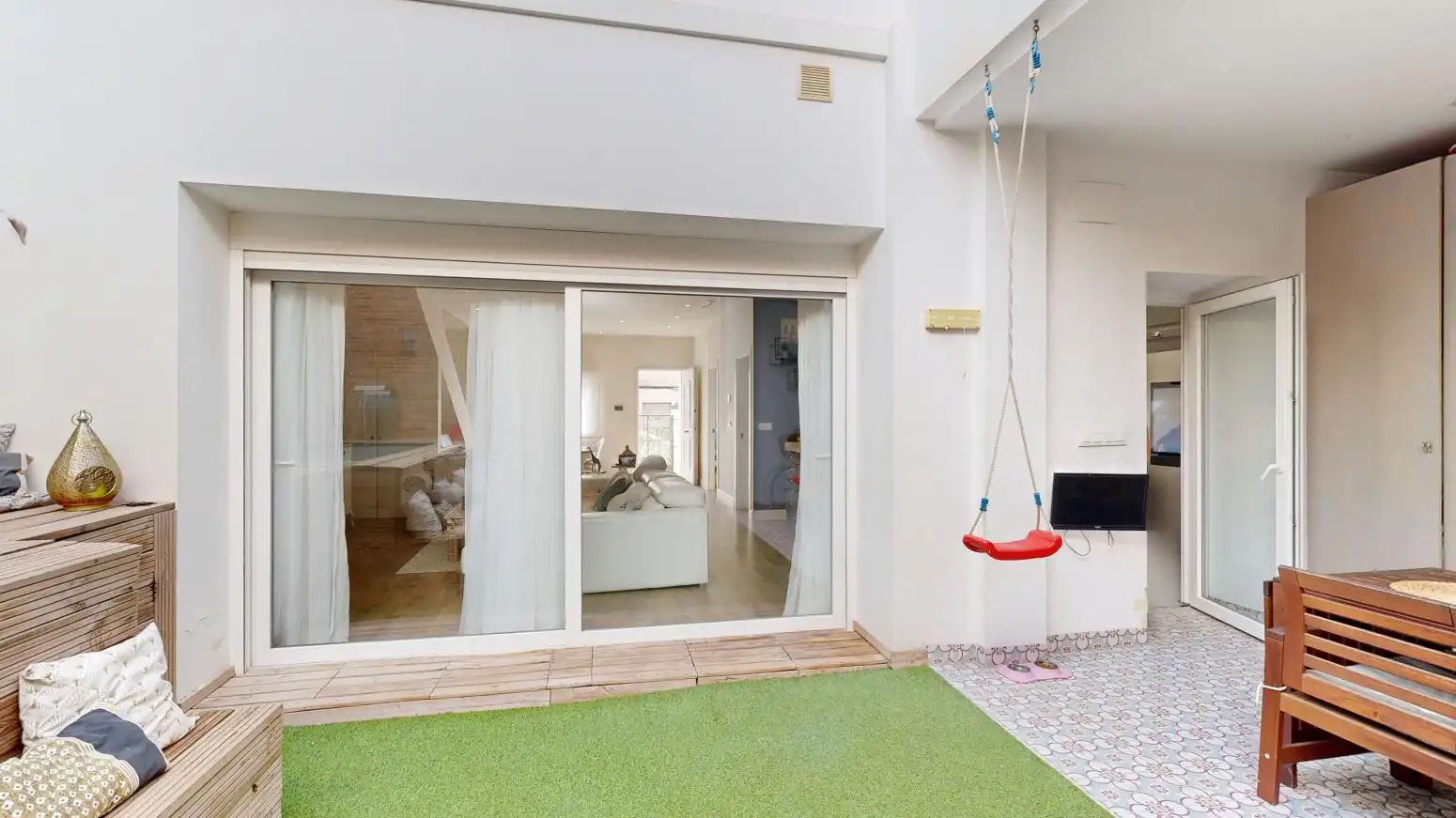 Balcony of Houses for sale in Cartagena  with Air Conditioner, Parquet flooring and Terrace
