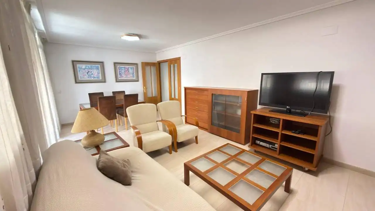 Living room of Flat for rent in Alicante / Alacant  with Air Conditioner, Terrace and Furnished