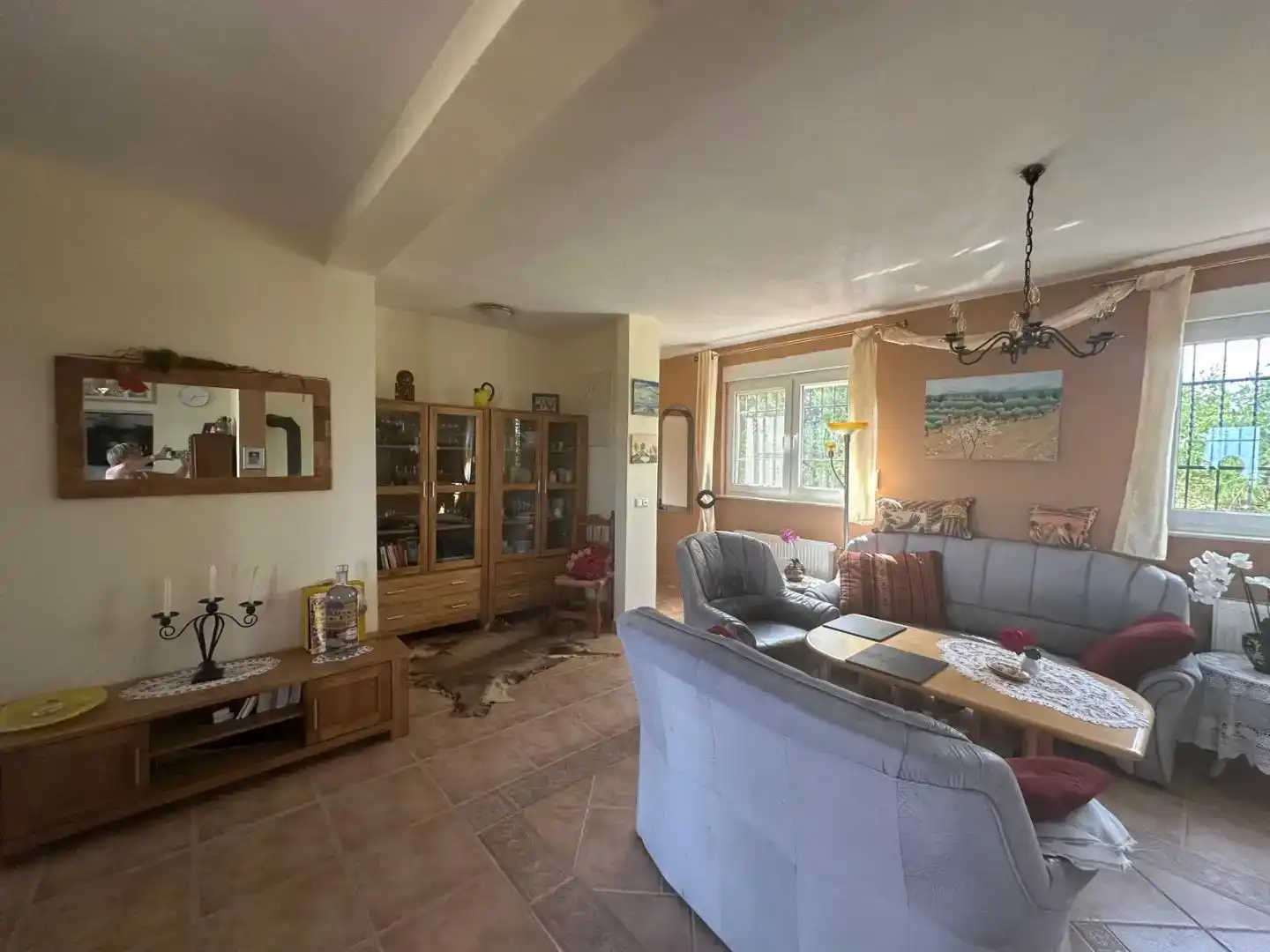 Wohnzimmer von Country house zum Verkauf in San Jorge / Sant Jordi mit Klimaanlage und Schwimmbad