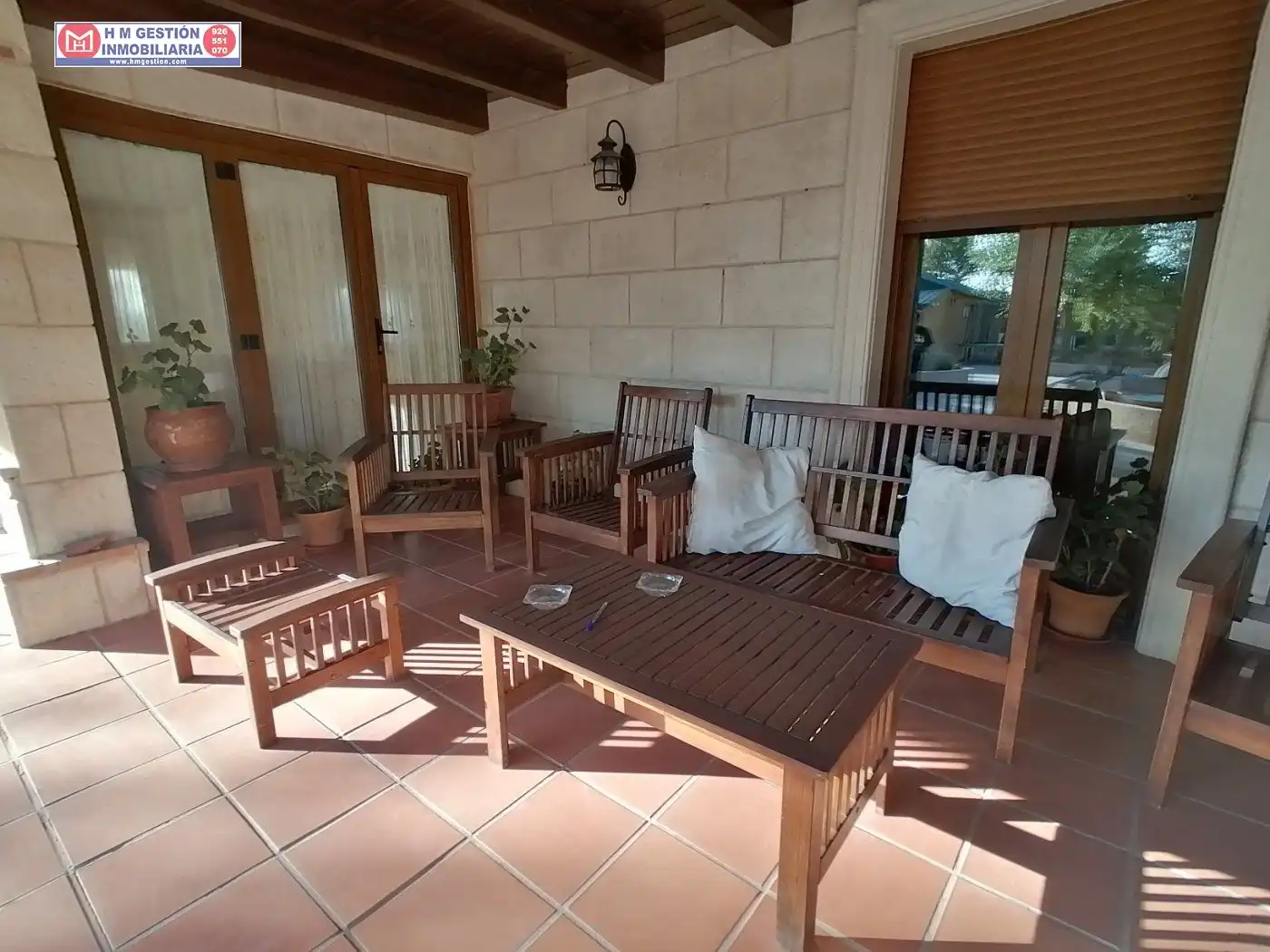 Terrasse von Country house zum Verkauf in Alcázar de San Juan mit Privatgarten, Schwimmbad und Möbliert