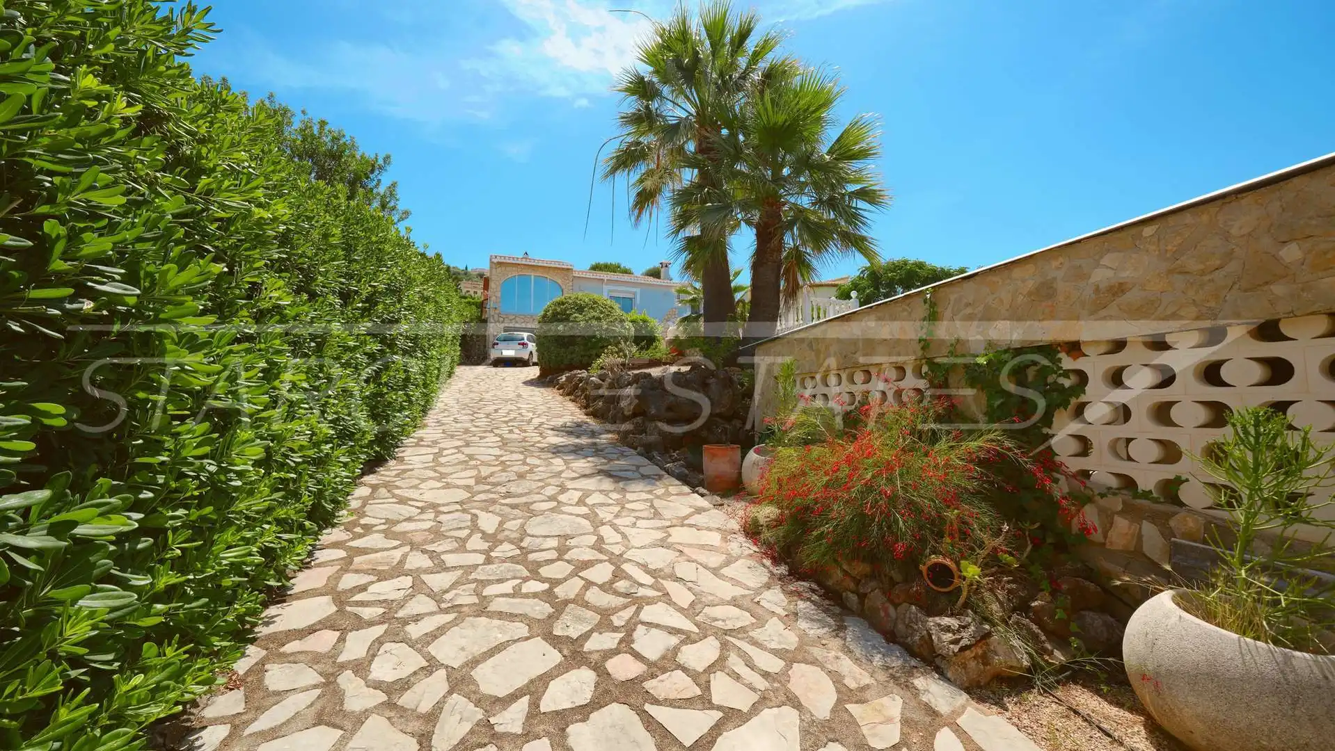 Exterior view of Houses for sale in El Ràfol d'Almúnia  with Air Conditioner, Private garden and Swimming Pool