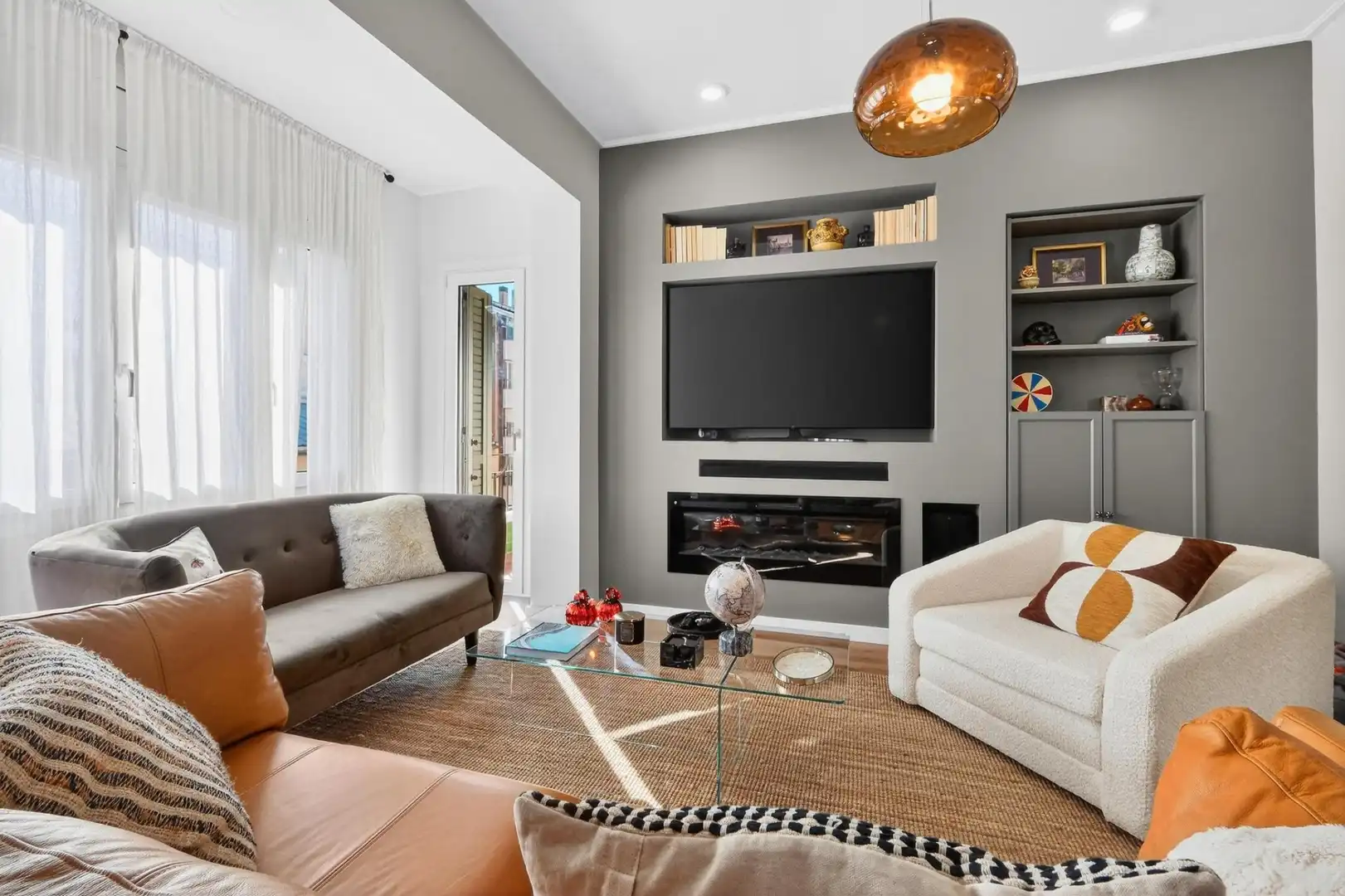 Sala de estar de Piso en venta en Girona con Calefacción y Balcón