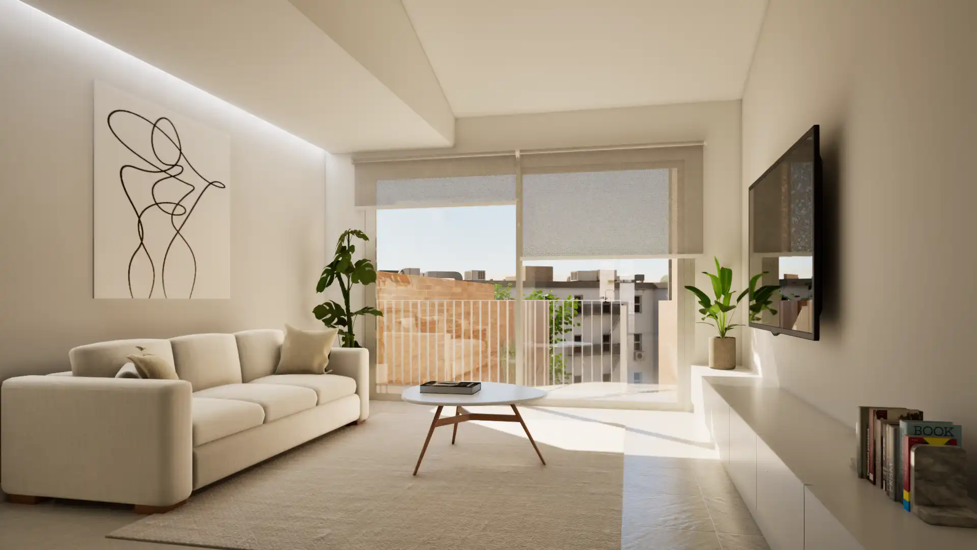 Wohnzimmer von Maisonette zum Verkauf in Terrassa mit Klimaanlage, Heizung und Privatgarten