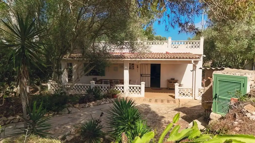 Vista exterior de Casa o xalet de lloguer en Ses Salines amb Jardí privat i Terrassa