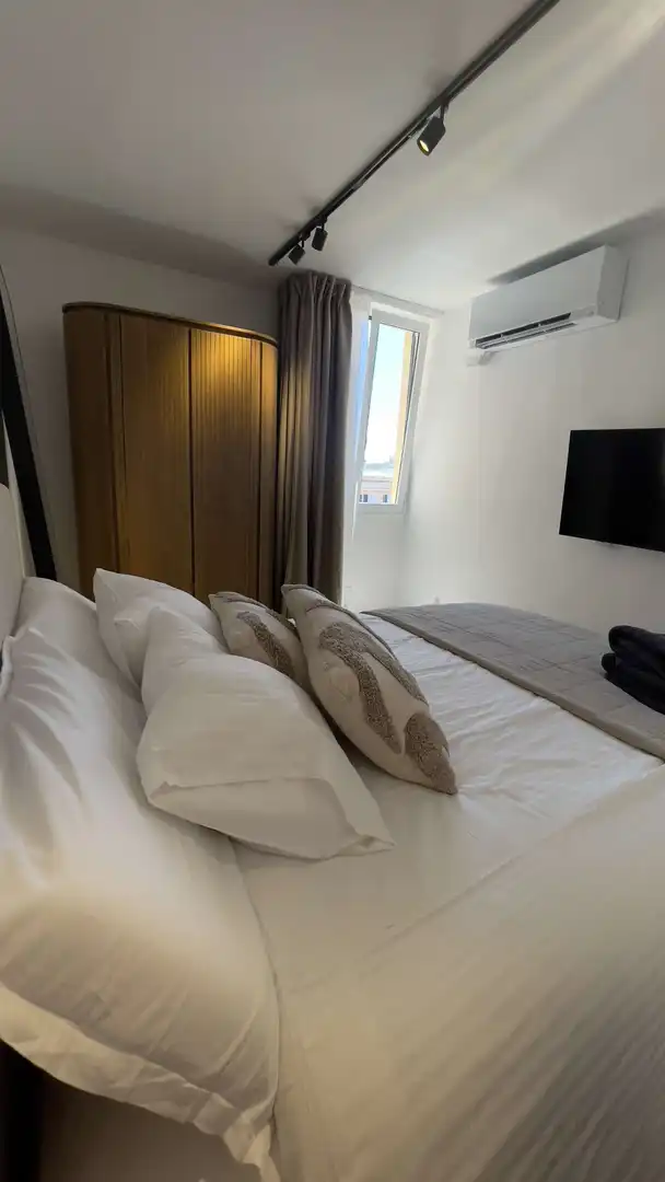 Schlafzimmer von Wohnung zur untervermieten in  Palma de Mallorca mit Klimaanlage, Terrasse und Möbliert