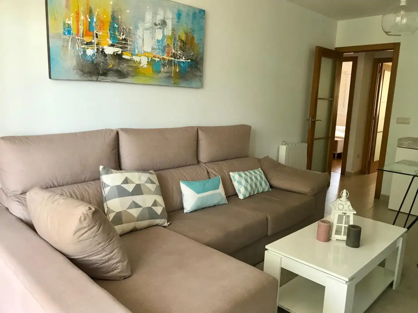 Sala d'estar de Apartament en venda en Ribeira amb Calefacció i Terrassa