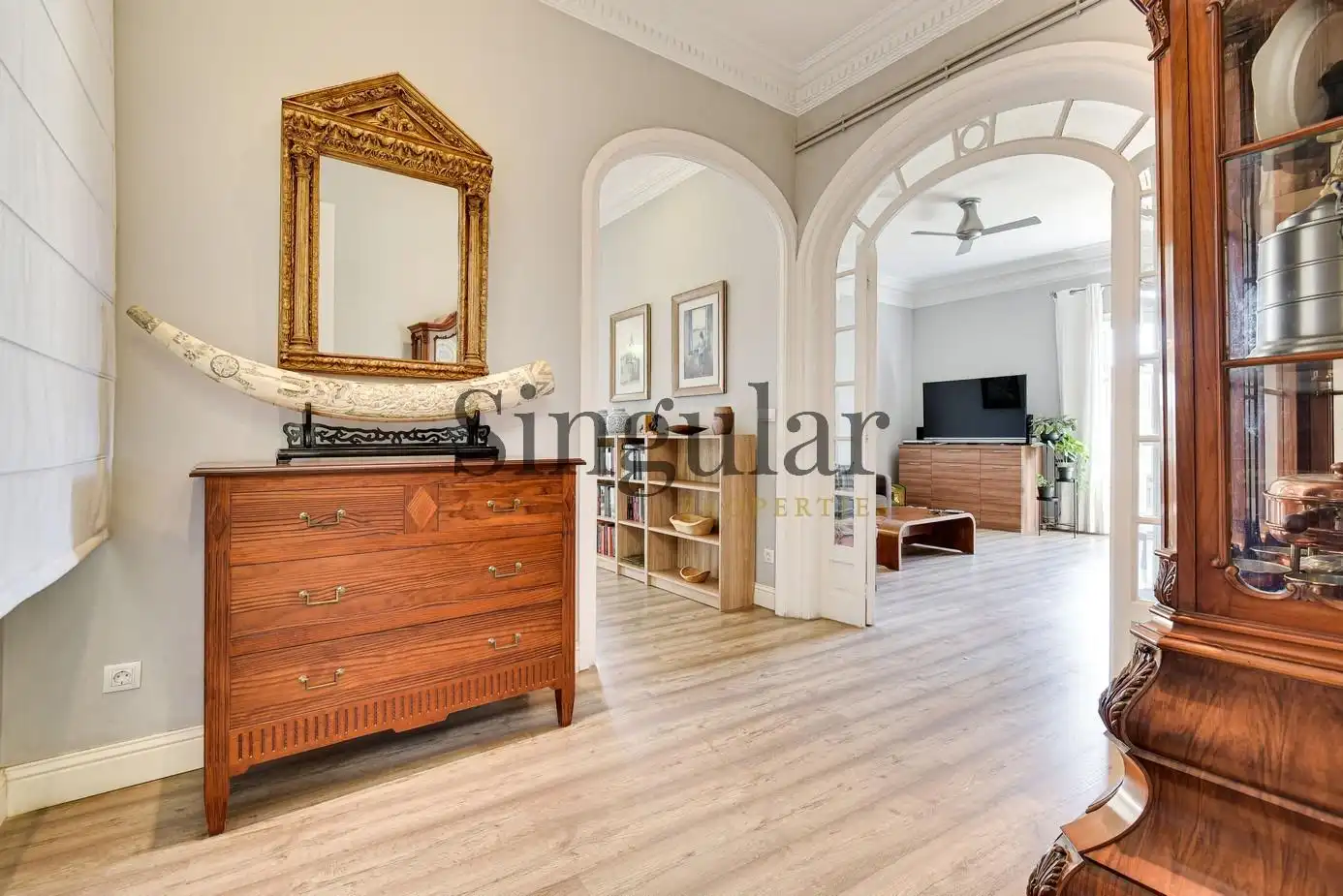 Living room of Flat for sale in  Barcelona Capital  with Air Conditioner and Balcony