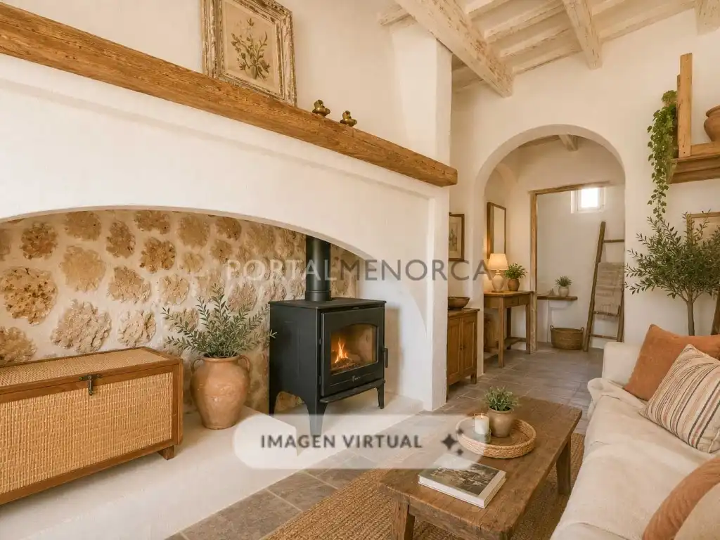 Sala d'estar de Finca rústica en venda en Maó - Mahón