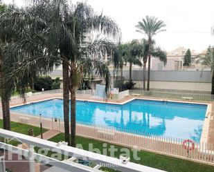 Swimming pool of Flat for sale in Gandia  with Air Conditioner, Heating and Private garden