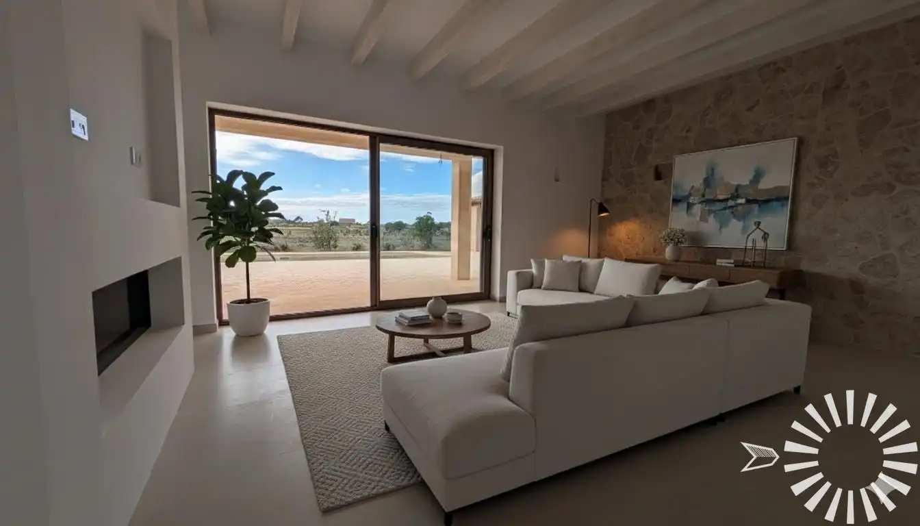 Sala d'estar de Finca rústica en venda en Santanyí amb Aire condicionat, Calefacció i Jardí privat