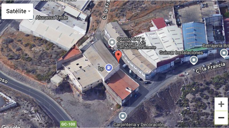 Vista exterior de Nave industrial en venta en Telde