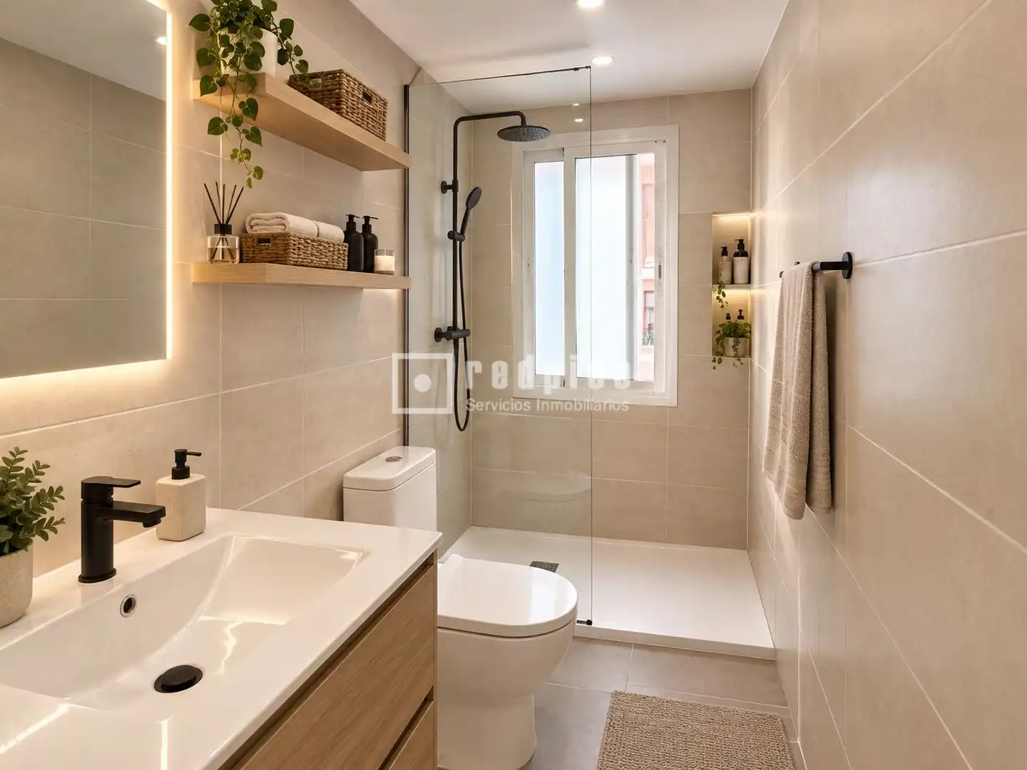 Badezimmer von Wohnung zum Verkauf in Madrid mit Klimaanlage, Heizung und Möbliert