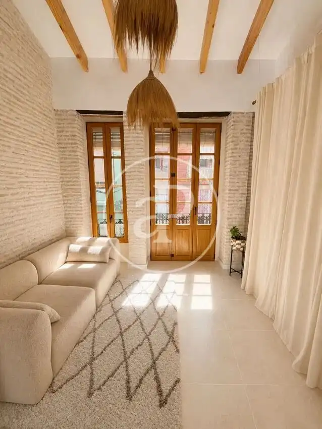 Wohnzimmer von Wohnung zur Miete in Valencia mit Klimaanlage, Heizung und Terrasse
