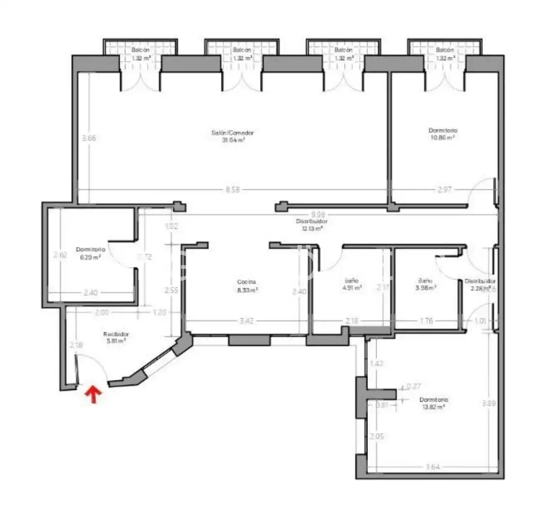 Piso en venta en Madrid con Aire acondicionado, Calefacción y Balcón