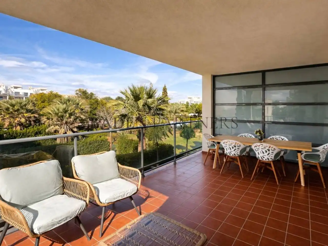 Terrasse von Wohnung zum Verkauf in San Jorge / Sant Jordi mit Klimaanlage, Terrasse und Abstellraum