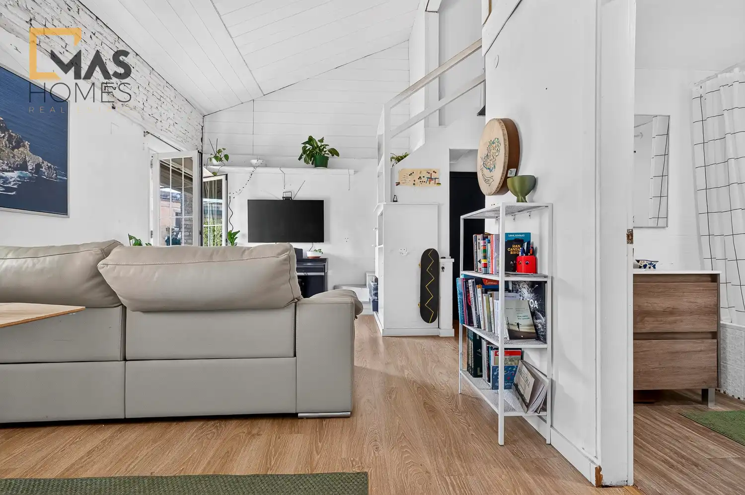 Living room of Attic for sale in Barcelona  with Furnished and Balcony