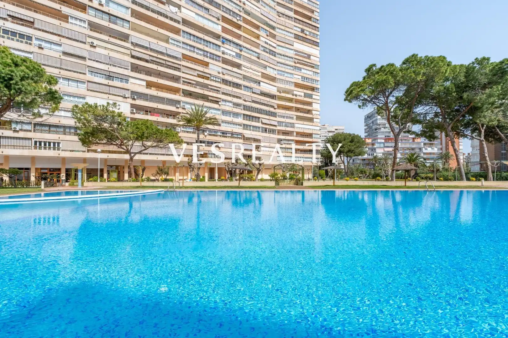 Vista exterior de Piso de alquiler en Alicante / Alacant con Amueblado, Balcón y Piscina comunitaria