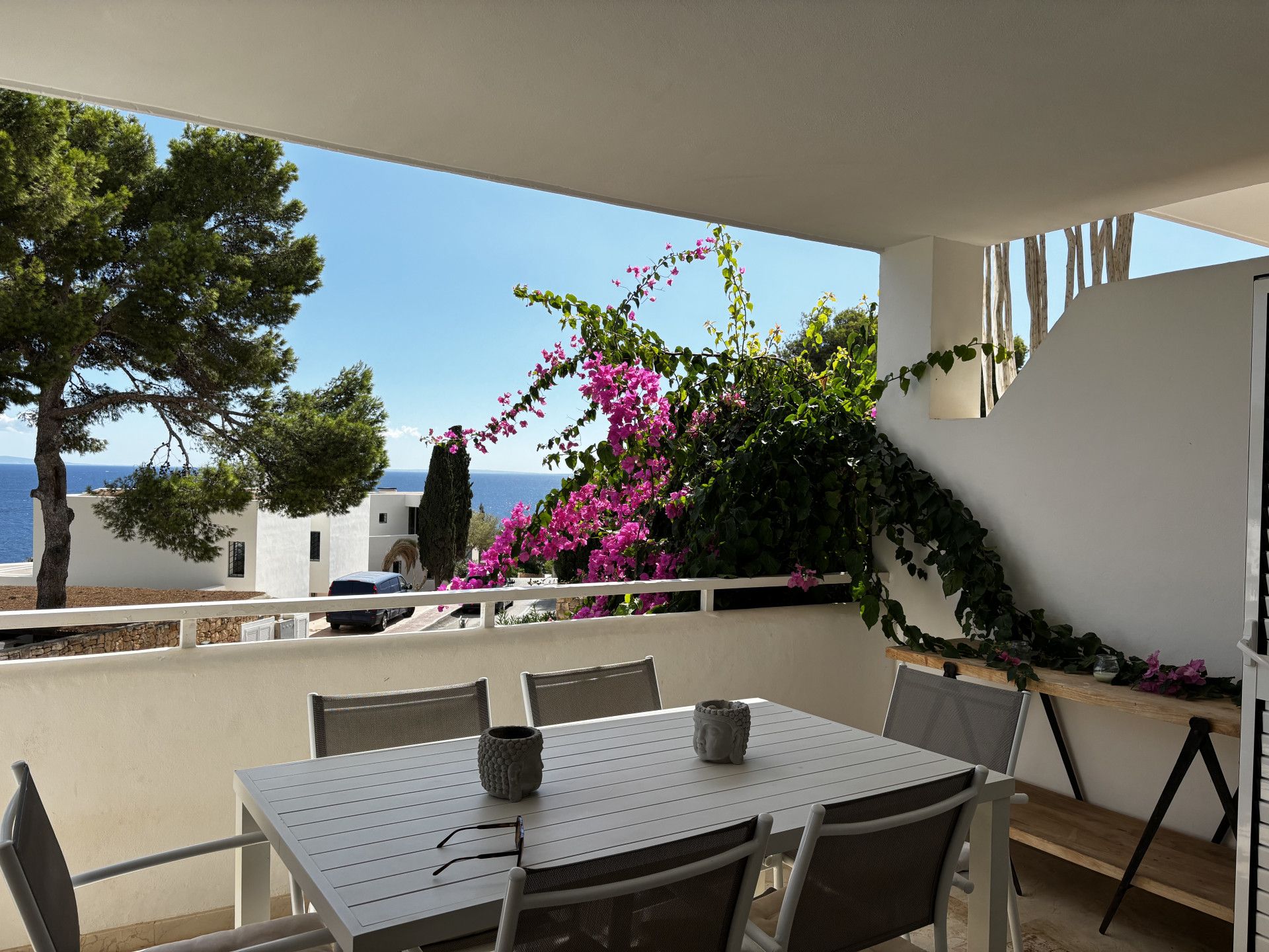 Terraza de Apartamento en venta en Santa Eulària des Riu con Aire acondicionado, Terraza y Piscina