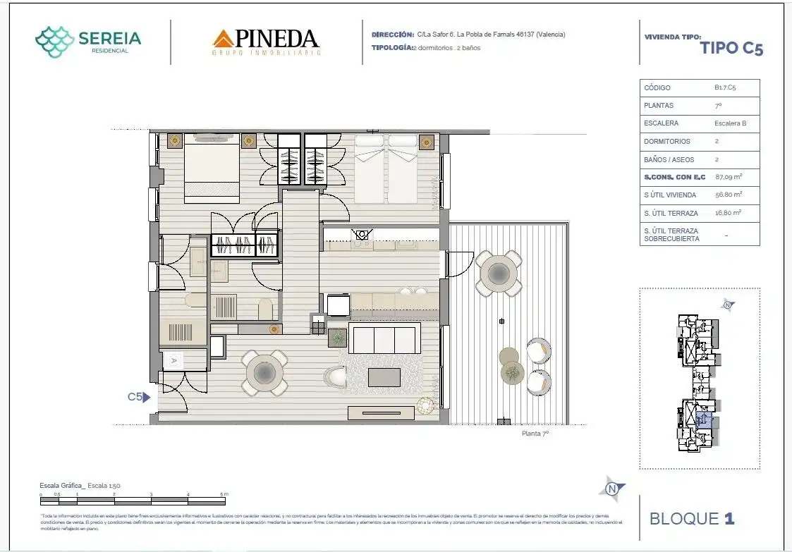 Apartament amb terrassa de lloguer a Calle Calle Safor 6, imagen 25