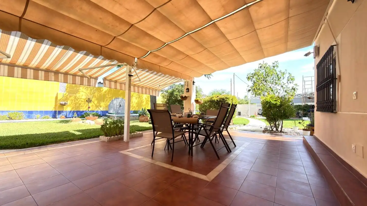 Terraza de Finca rústica en venta en Badajoz con Jardín privado y Piscina