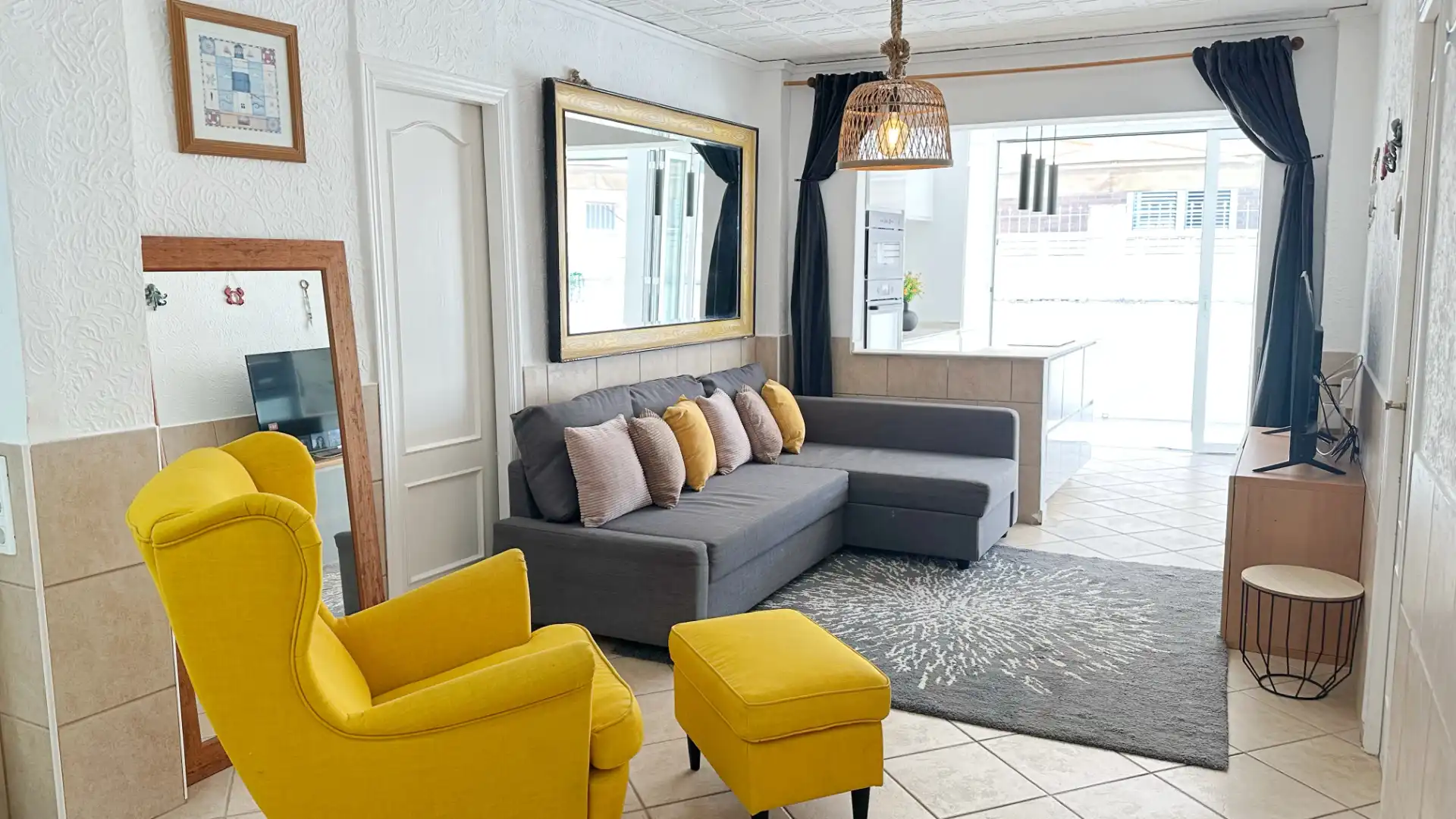 Sala de estar de Casa o chalet de alquiler en Gandia con Aire acondicionado, Calefacción y Terraza