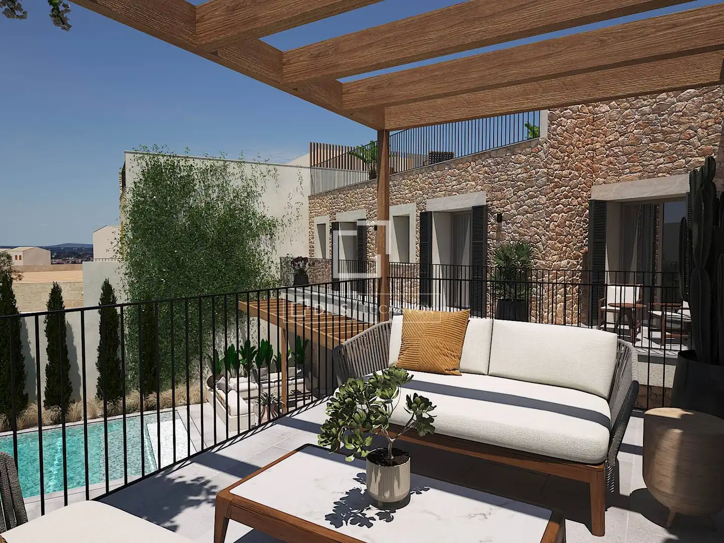 Terrassa de Casa o xalet en venda en Ses Salines amb Aire condicionat, Calefacció i Jardí privat