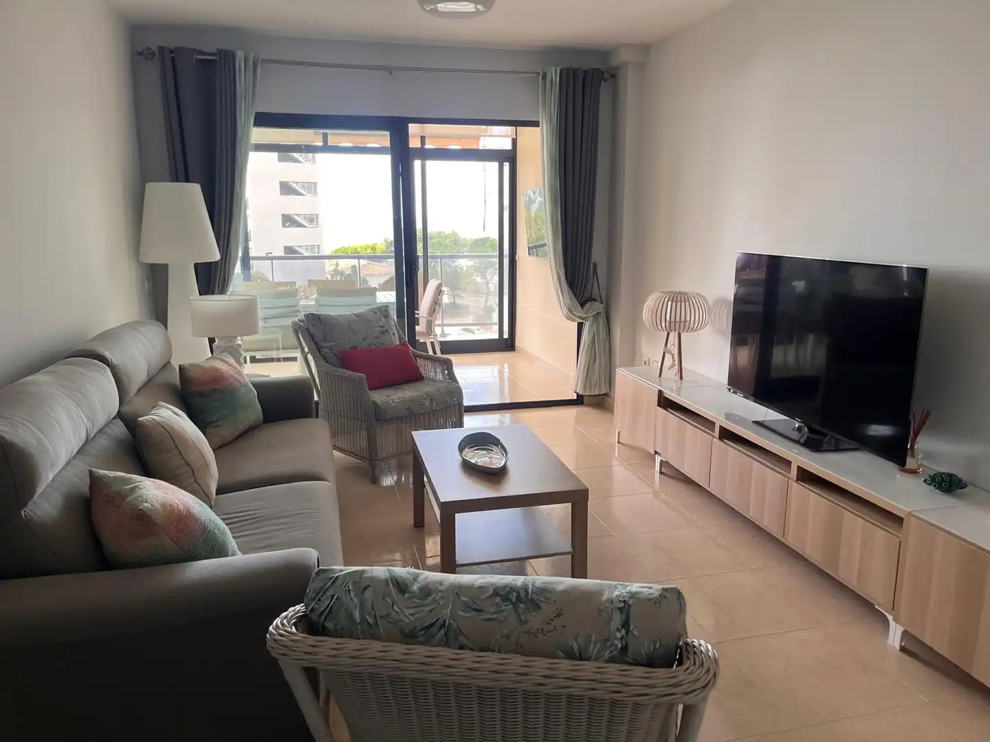 Sala de estar de Apartamento en venta en Calpe / Calp con Aire acondicionado, Calefacción y Terraza