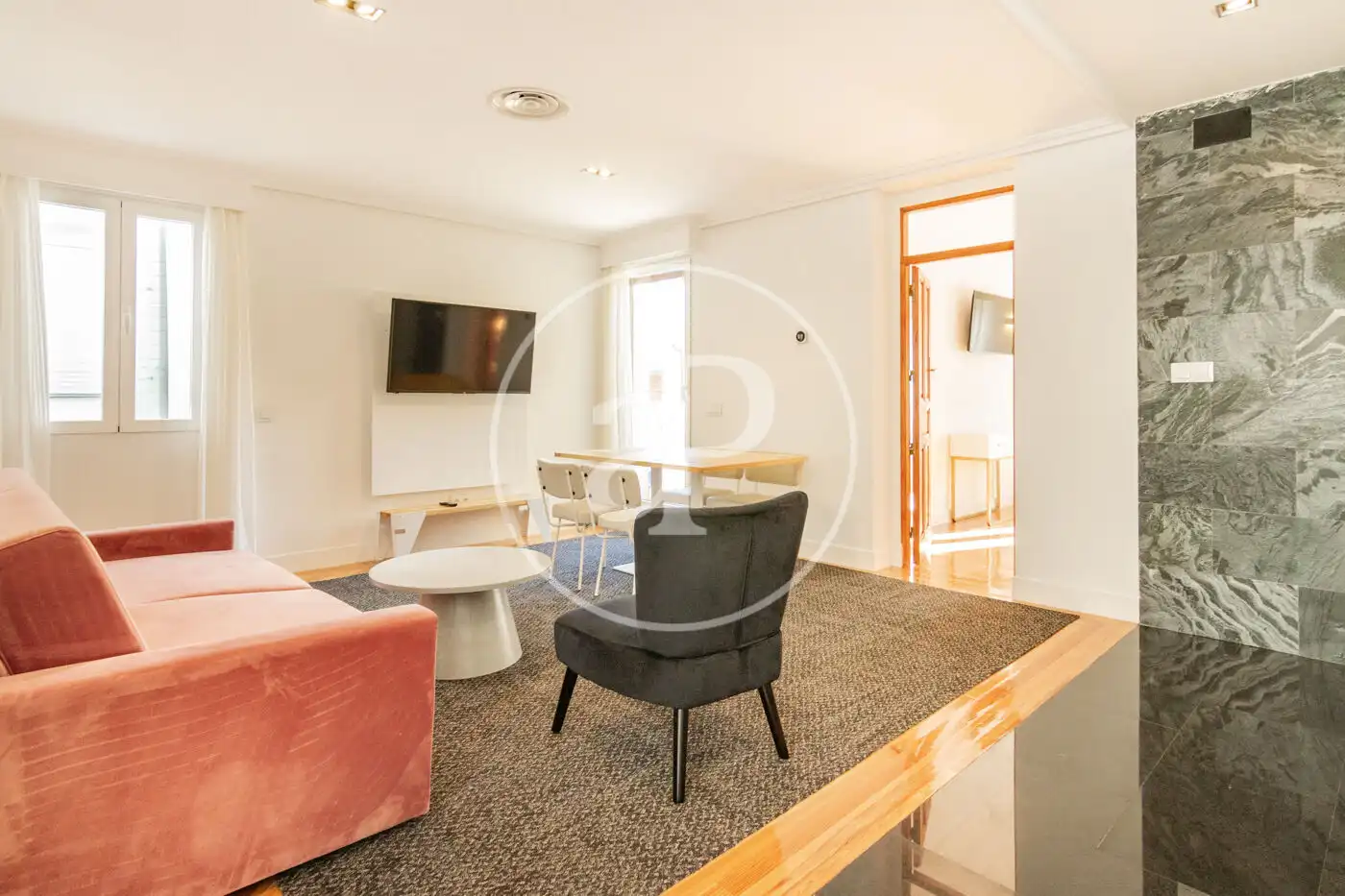 Living room of Attic for rent in Madrid  with Air Conditioner, Heating and Terrace